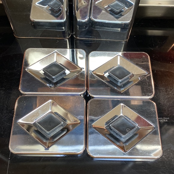 VINTAGE CHROME METAL CANISTER SET BY SIGNATURE - Picture 9 of 16